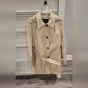 London Fog Women's Tan Trench Coat with Belt